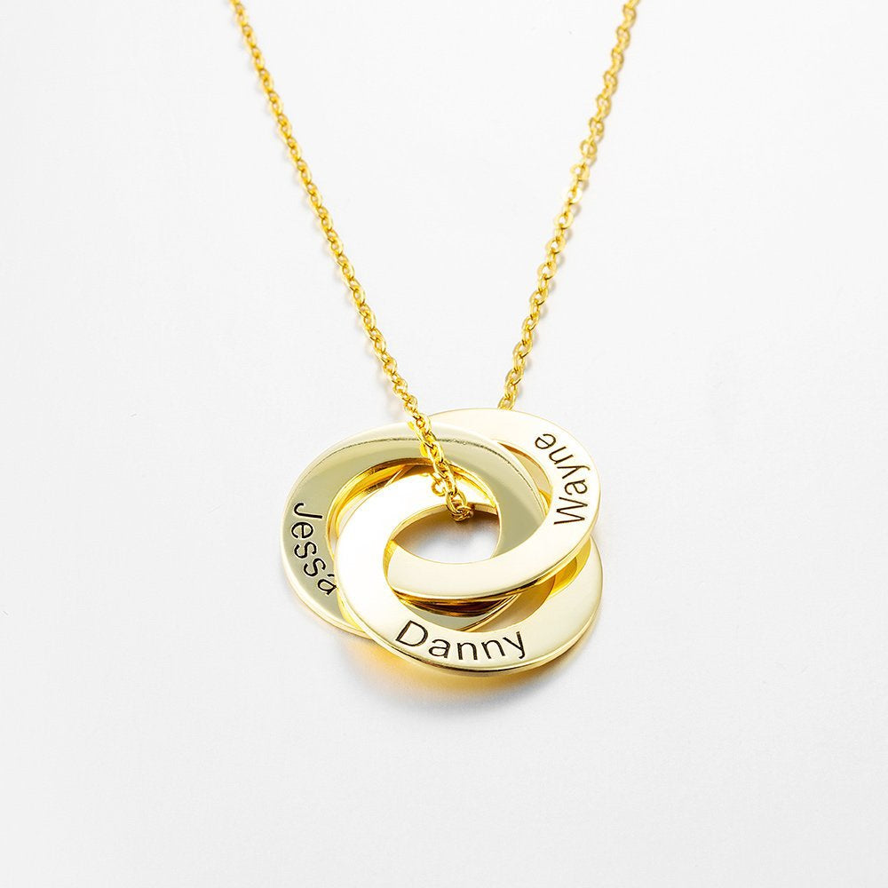 Colar Feminino Espiral de Nomes Personalizado Banhado