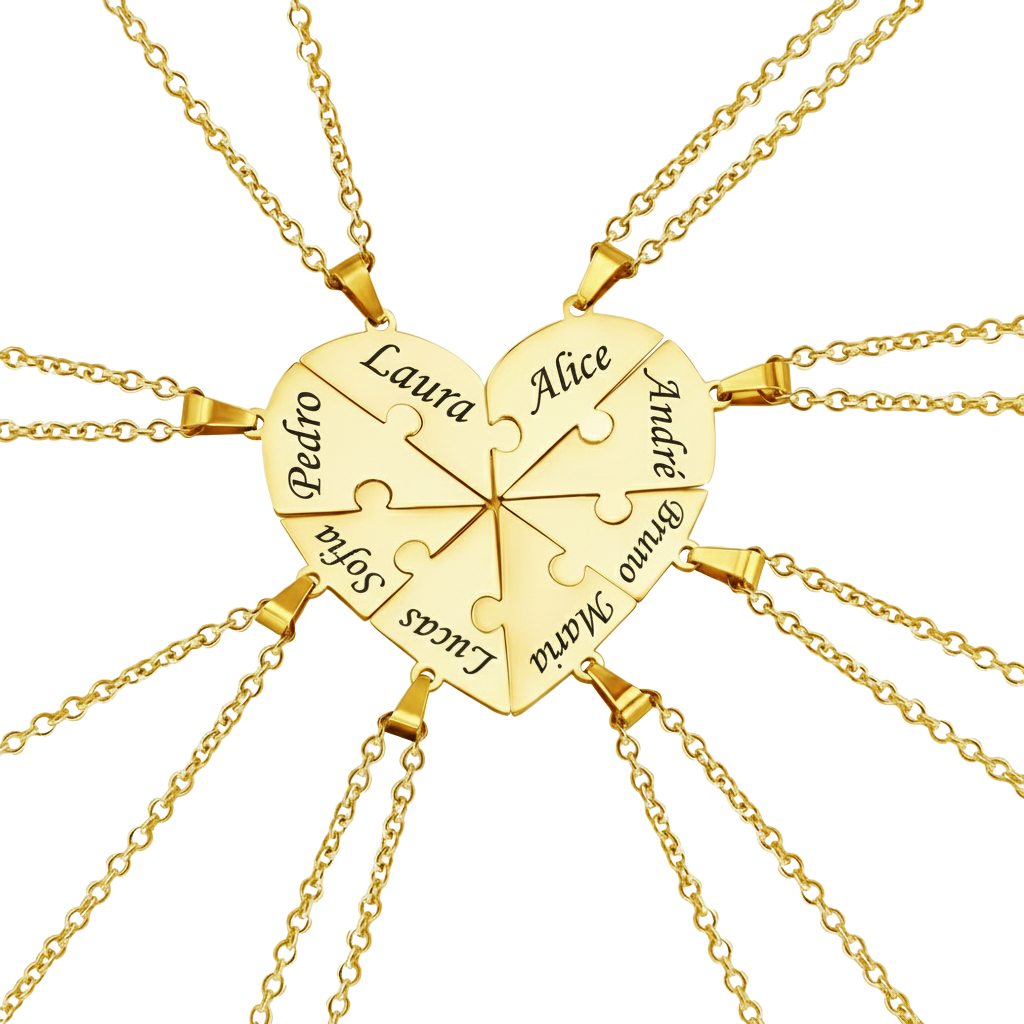 Colar Quebra Cabeça Personalizável Banhado