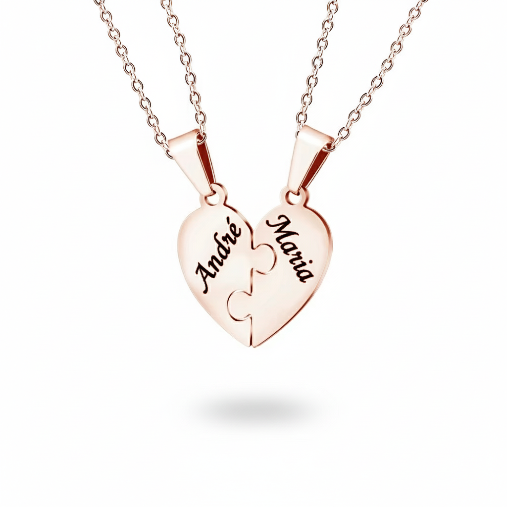 Colar Quebra Cabeça Personalizável Banhado