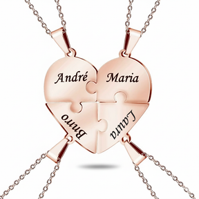 Colar Quebra Cabeça Personalizável Banhado