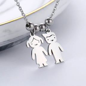 Colar Feminino Personalizado Meus Filhos Banhado