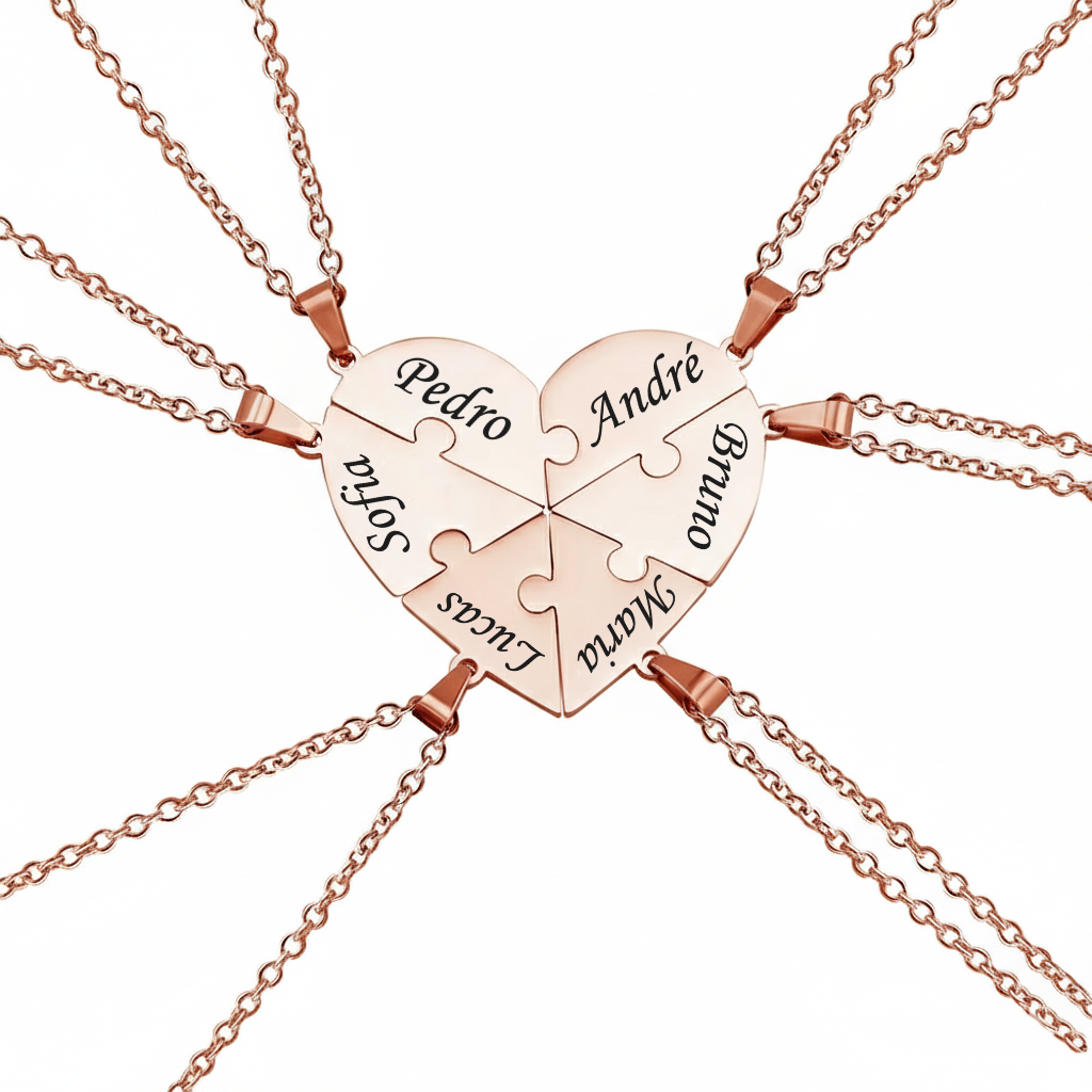 Colar Quebra Cabeça Personalizável Banhado