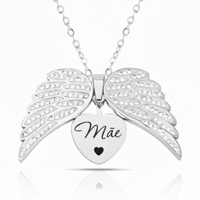 Colar Asas de Anjo Banhado Meus Pais