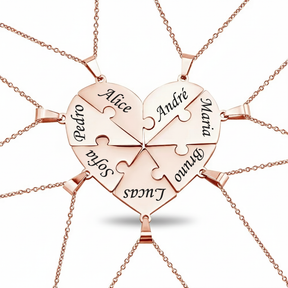 Colar Quebra Cabeça Personalizável Banhado