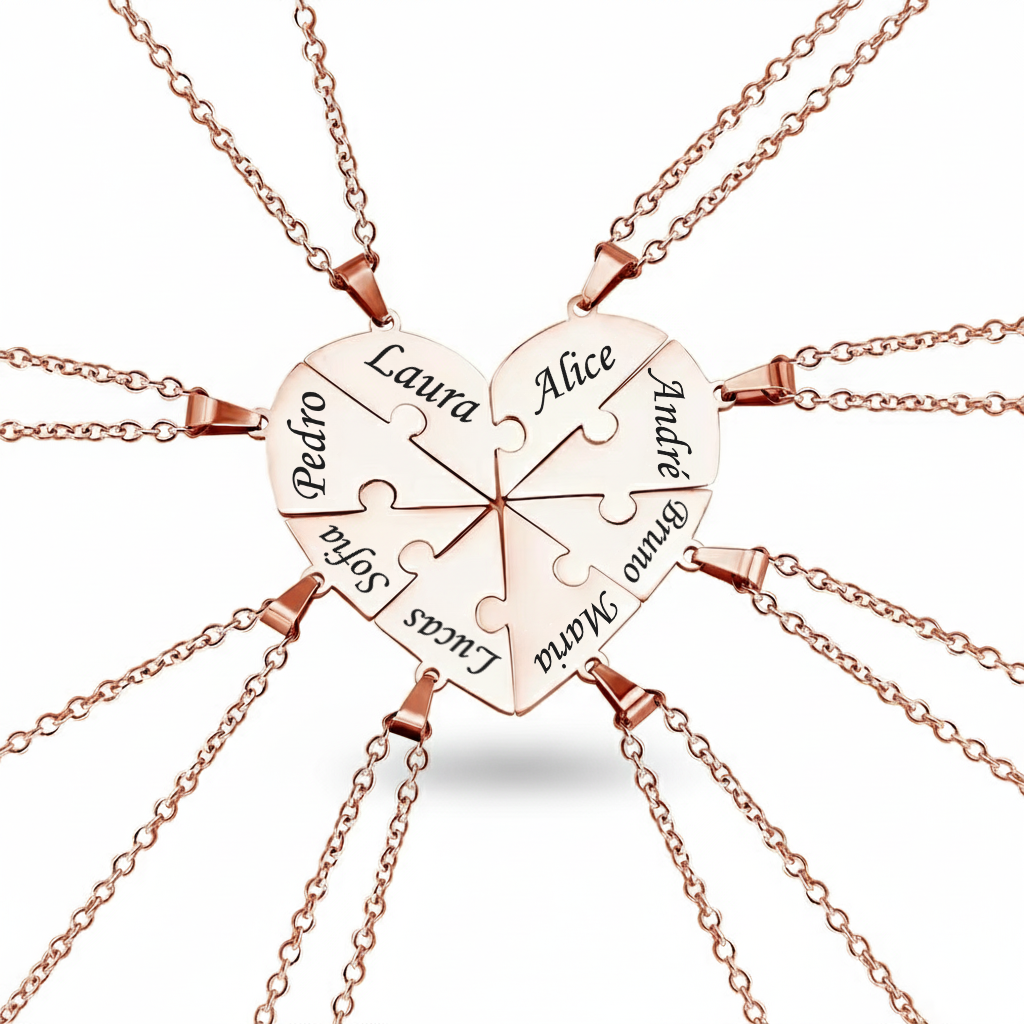 Colar Quebra Cabeça Personalizável Banhado