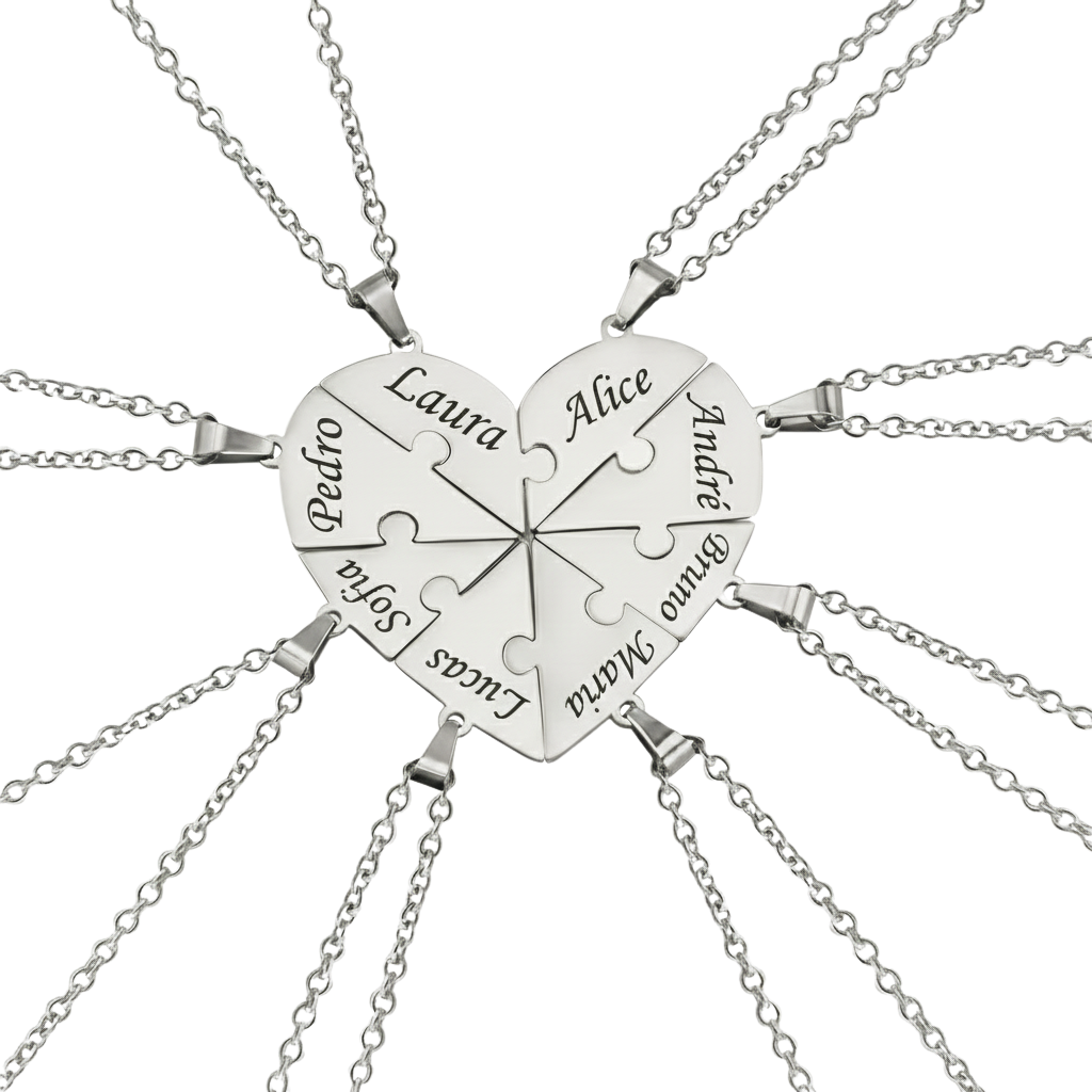 Colar Quebra Cabeça Personalizável Banhado