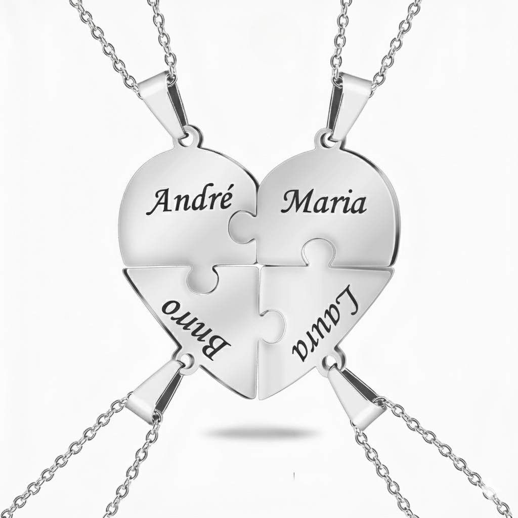 Colar Quebra Cabeça Personalizável Banhado