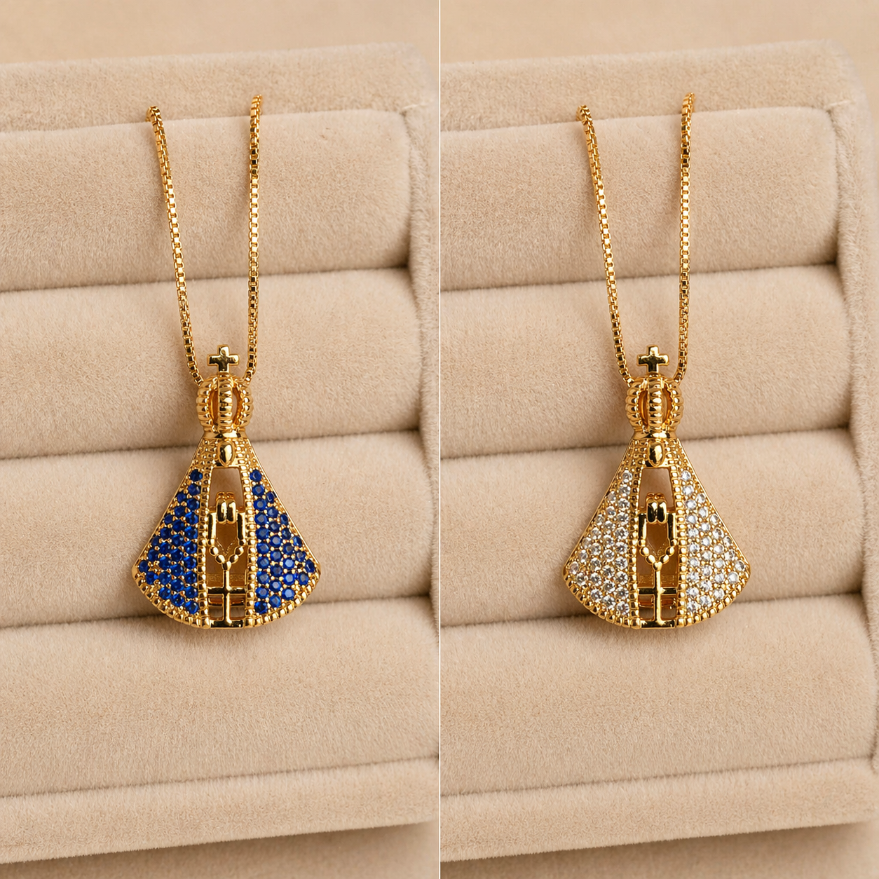 [COMPRE 1 LEVE 2] Colar Maria Nossa Senhora Aparecida - Dupla Face