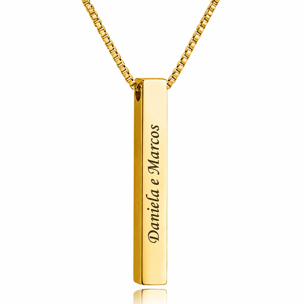 Colar 4d Personalizado - Aço Inox Banhado