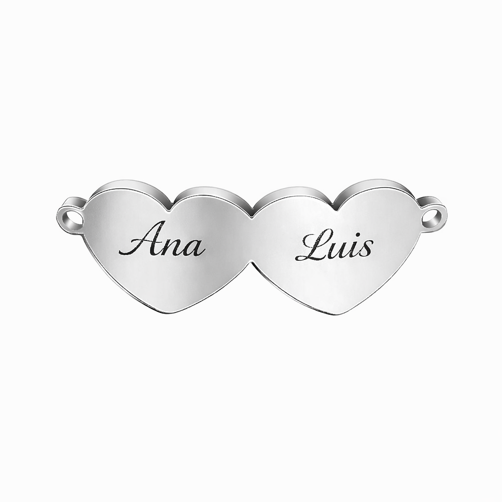 Colar Meus Corações Personalizado Aço Inoxidável Banhado