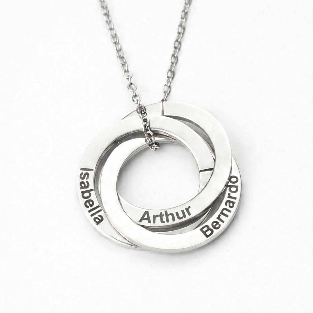 Colar Espiral Personalizado - Aço Inox Banhado