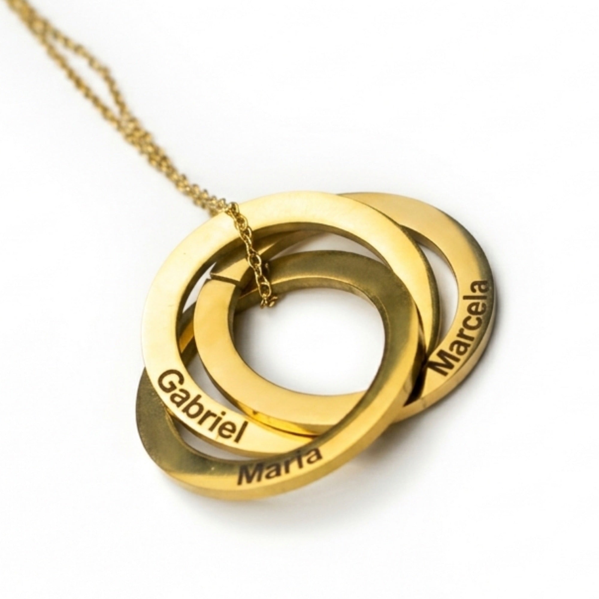 Colar Espiral Personalizado - Aço Inox Banhado