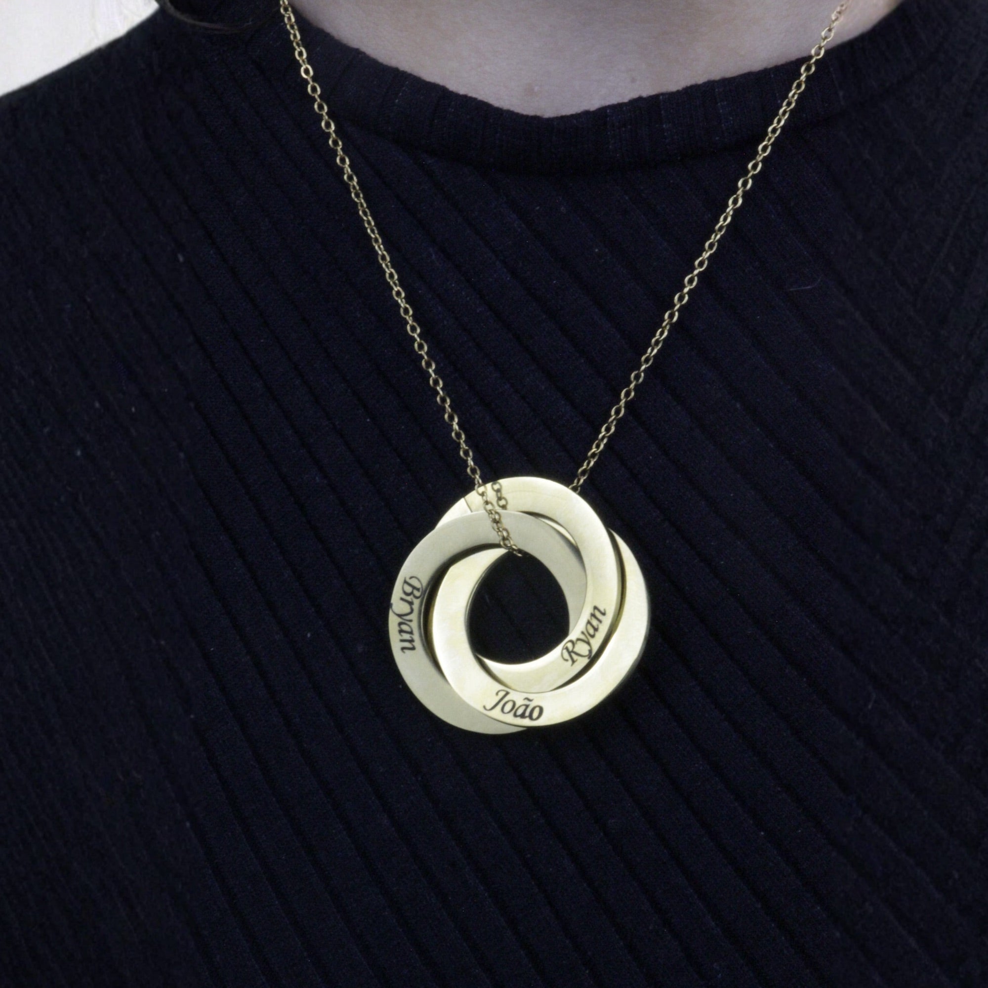 Colar Espiral Personalizado - Aço Inox Banhado