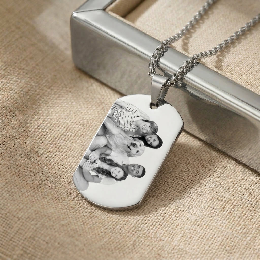 Colar Tag Exército Família Personalizado - Aço Inox Banhado