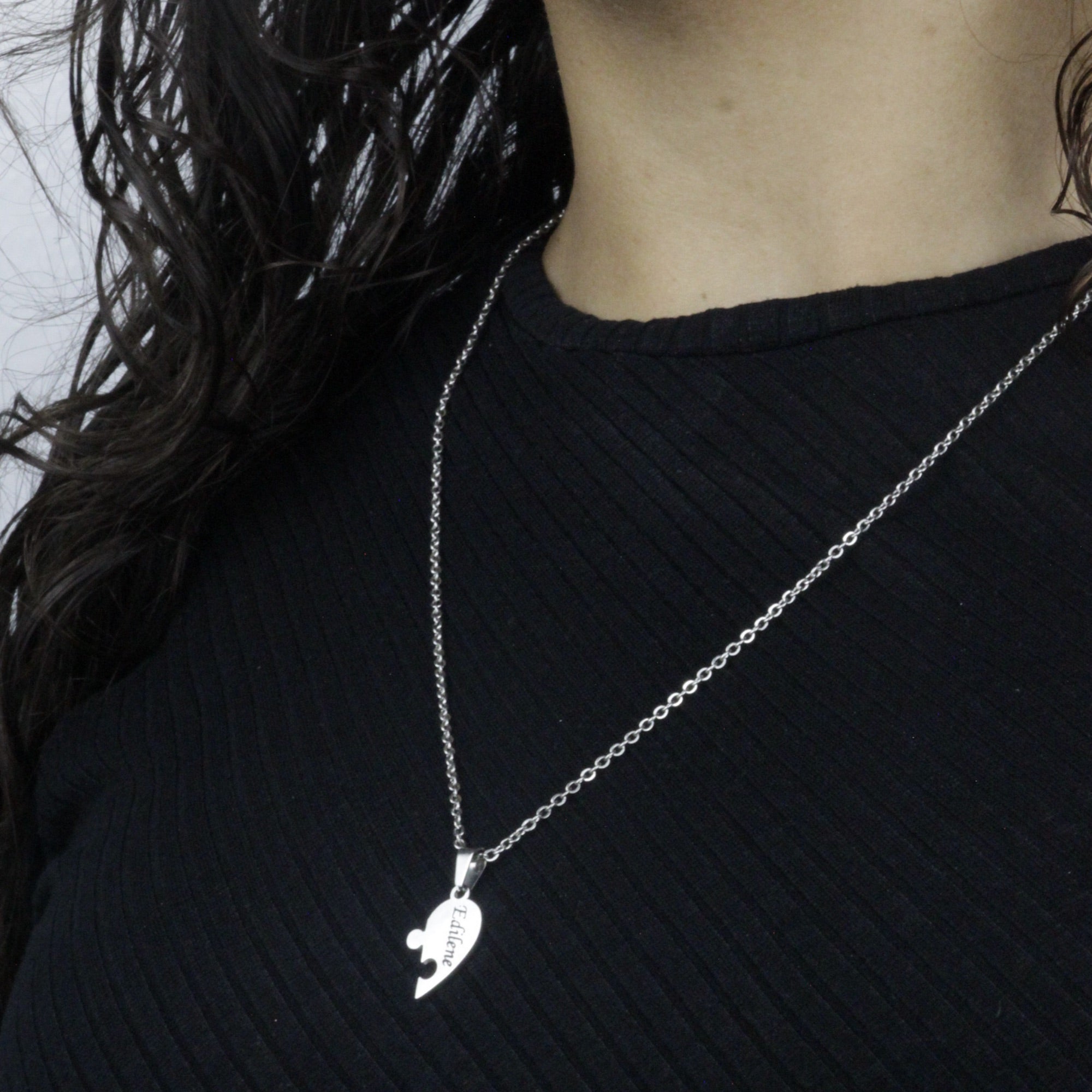 Colar Quebra Cabeça Personalizado - Aço Inox Banhado