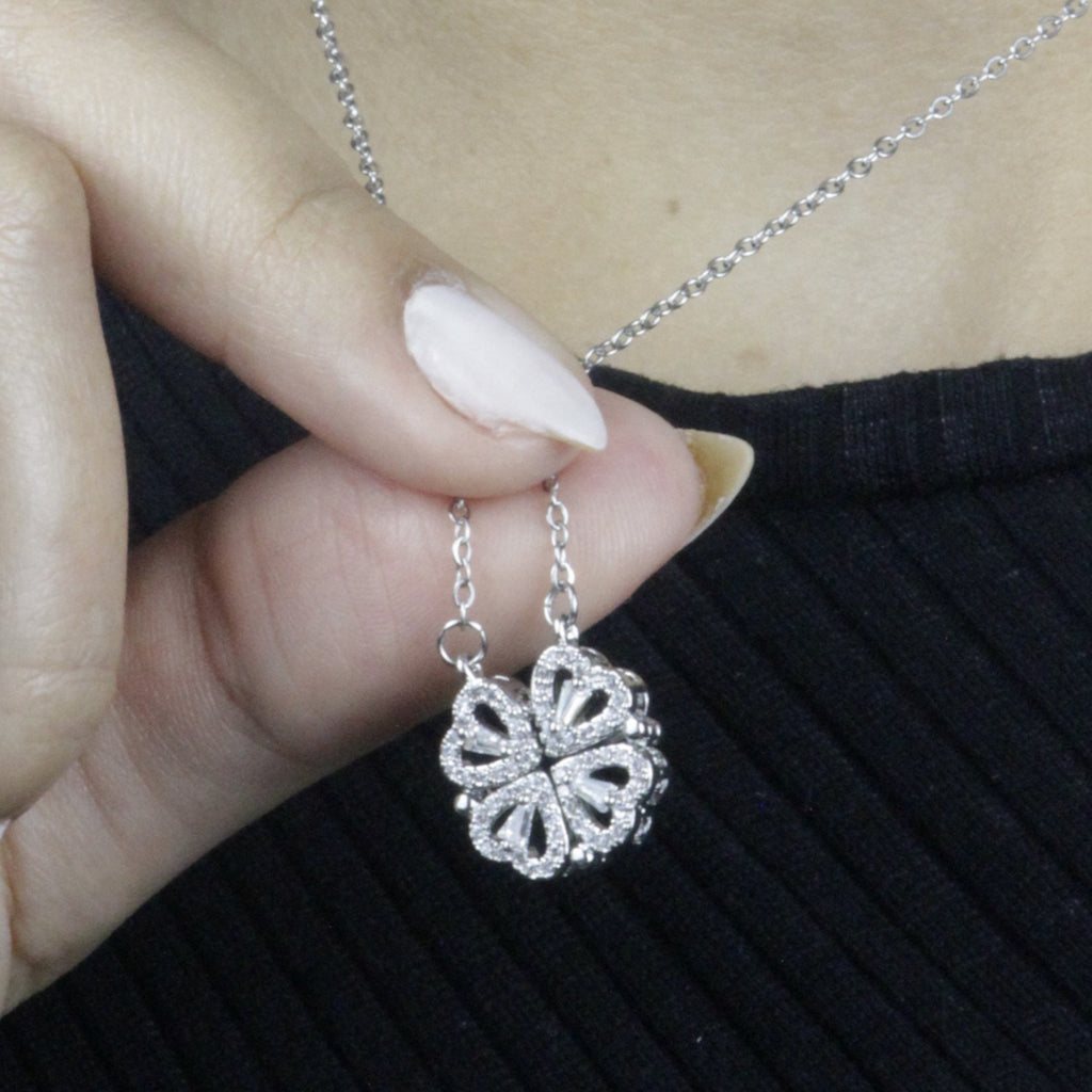 pingente colar trevo quatro folhas feminino delicado com design elegante