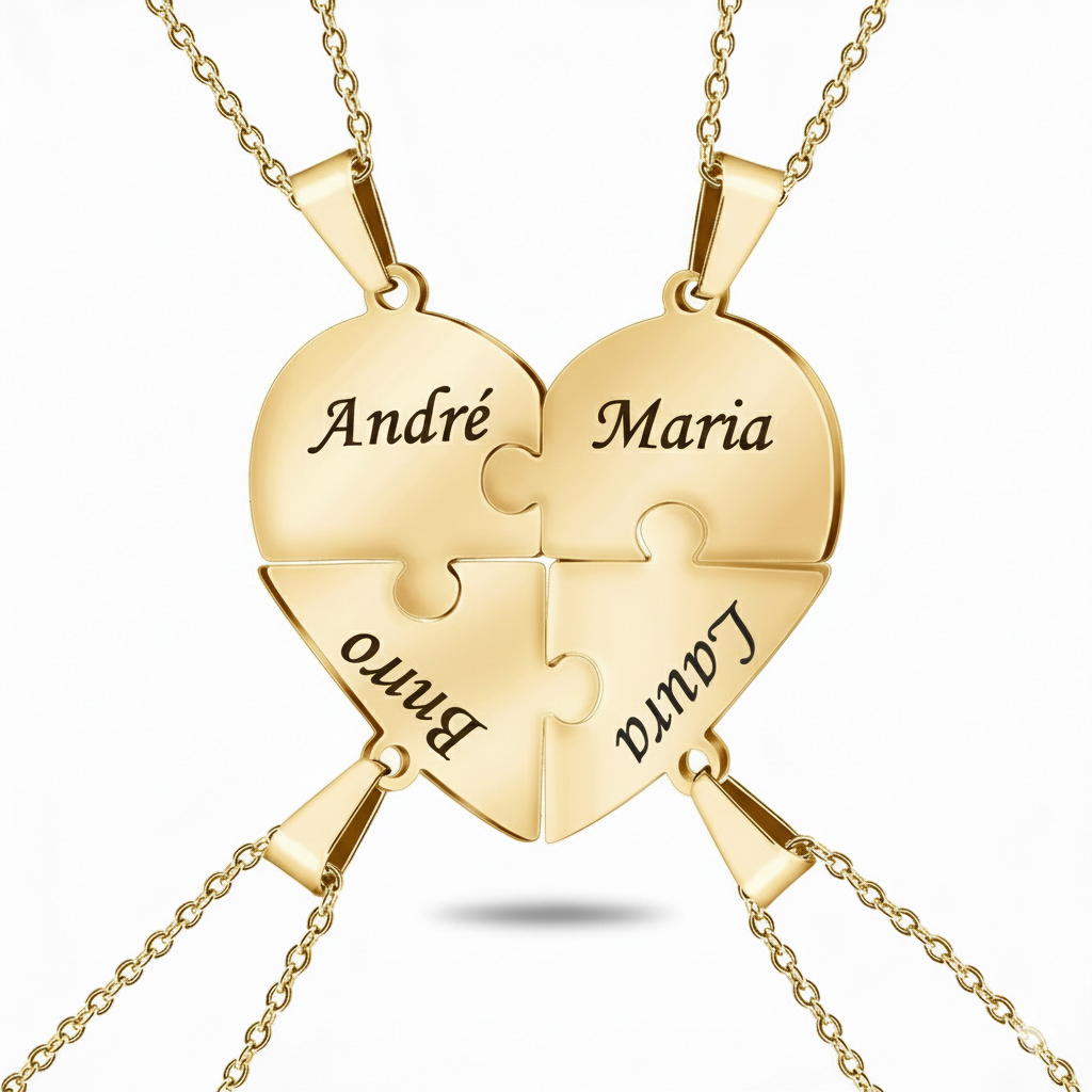 Colar Quebra Cabeça Personalizável Banhado