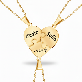 Colar Quebra Cabeça Personalizável Banhado