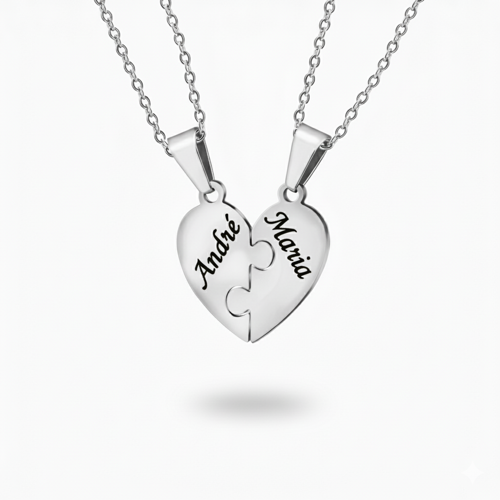 Colar Quebra Cabeça Personalizável Banhado