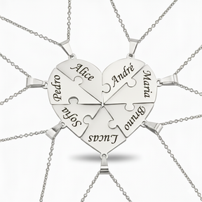 Colar Quebra Cabeça Personalizável Banhado