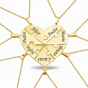 Colar Quebra Cabeça Personalizável Banhado