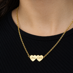 Colar Meus Corações Personalizado Aço Inoxidável Banhado