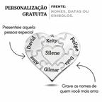 Colar Coração de Mãe Personalizado - Aço Inox Banhado