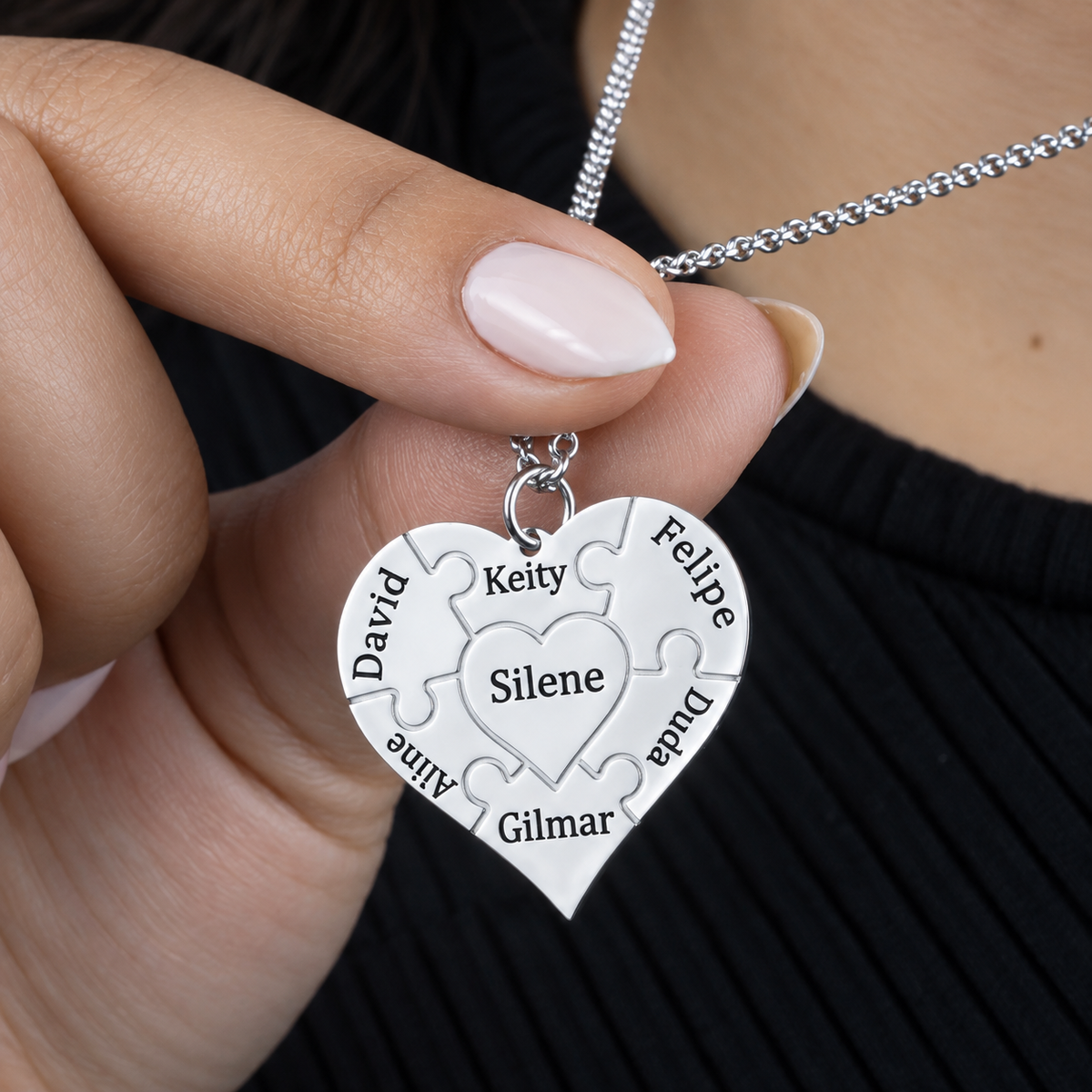 Colar Coração de Mãe Personalizado - Aço Inox Banhado