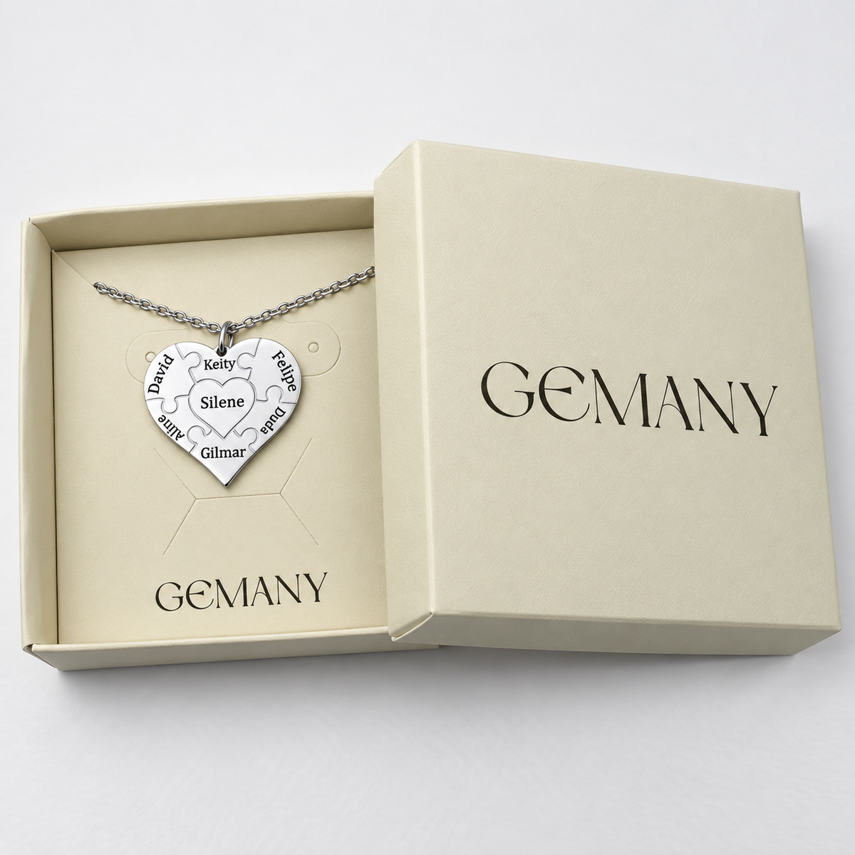 Colar Coração de Mãe Personalizado - Aço Inox Banhado