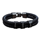 Pulseira Laços Ajustável Personalizada Com Nomes - Aço Inox