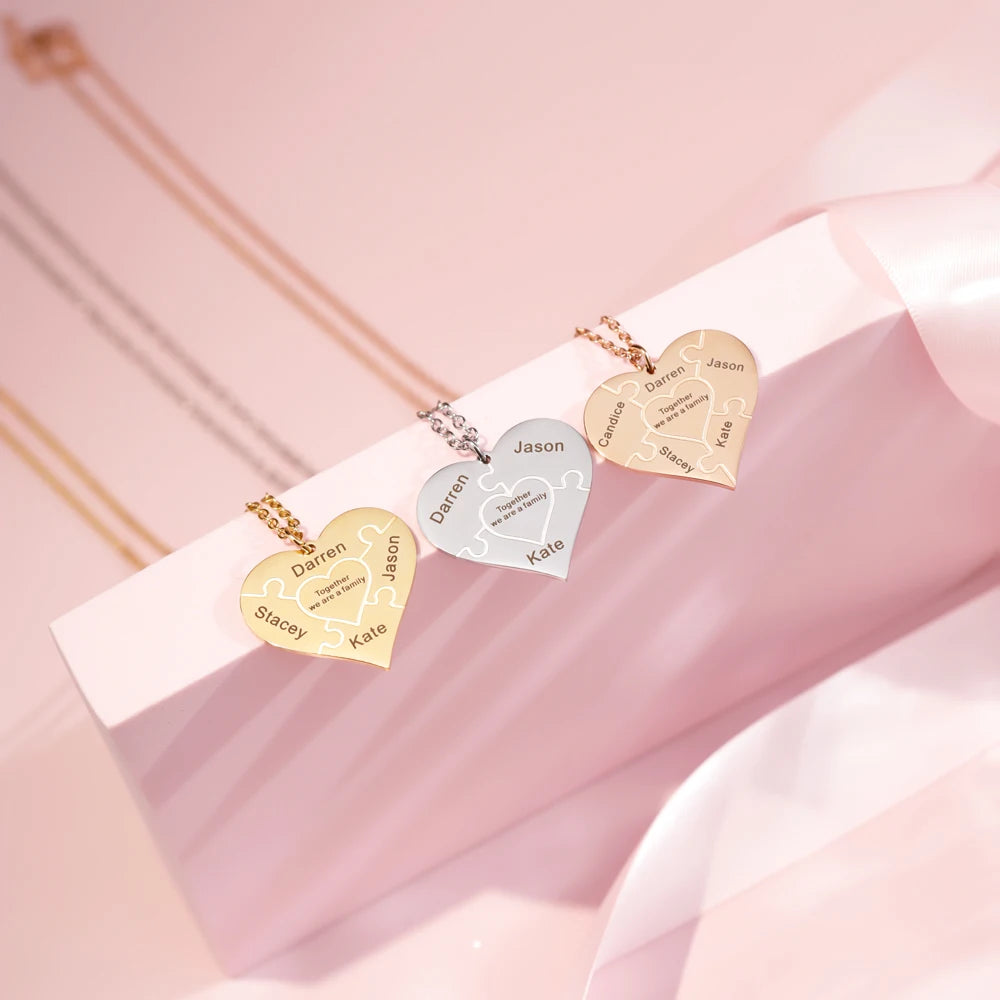 Colar Coração de Mãe Personalizado - Aço Inox Banhado