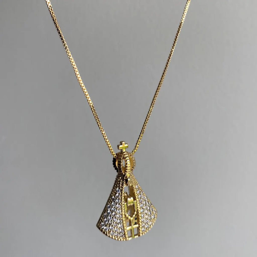 [COMPRE 1 LEVE 2] Colar Maria Nossa Senhora Aparecida - Dupla Face