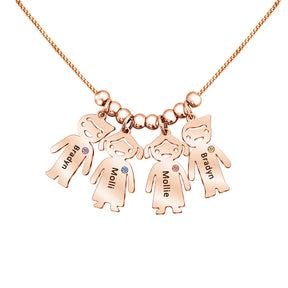 Colar Feminino Personalizado Meus Filhos Banhado