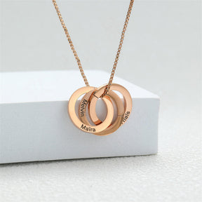 Colar Feminino Espiral de Nomes Personalizado Banhado